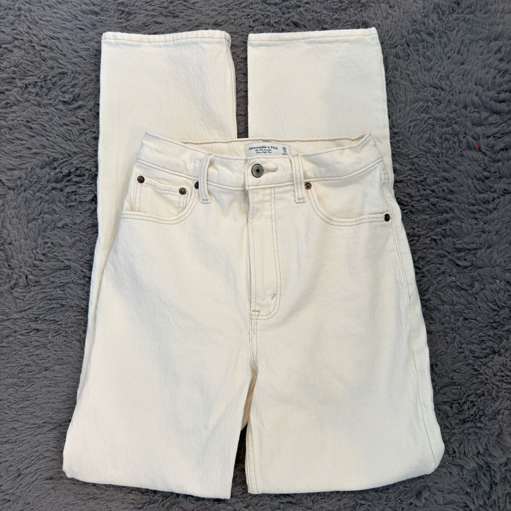 Cream Denim Jeans